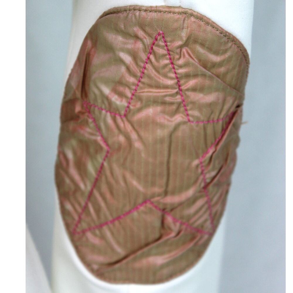 Jet Set Full Zip Jacket Thumbholes Athletic Iconic Stars Elbow Patches Small - Picture 5 of 10